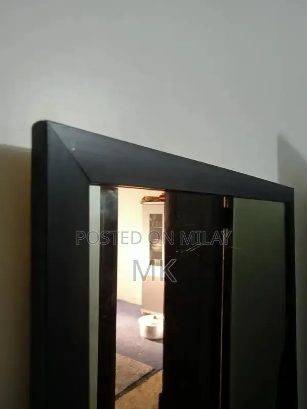 Full Length Black Frame Decorative Wall Mirror