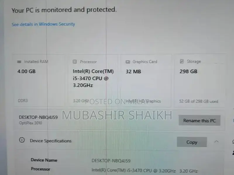 Desktop PC with 19-inch LCD Monitor and 300GB HDD