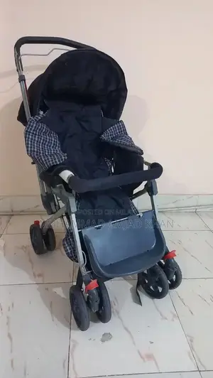 Folding Baby Stroller with Double Tyre - Imported Pram Walker
