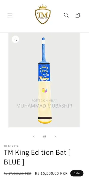 Photo - TM King Edition Cricket Bat Professional Sports Equipment