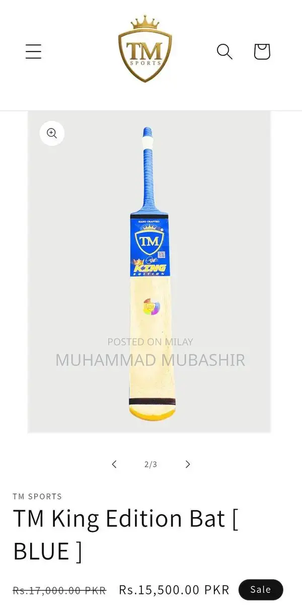 TM King Edition Cricket Bat Professional Sports Equipment