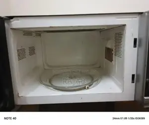 Black and Grey Microwave Appliance - Compact Kitchen Model DW-381