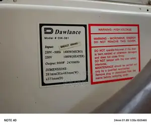 Black and Grey Microwave Appliance - Compact Kitchen Model DW-381