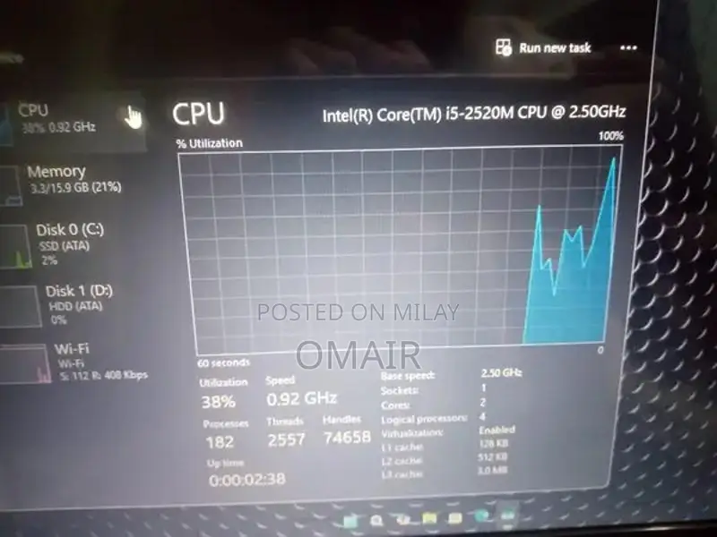 Dell Laptop i5 16GB RAM 240GB SSD 500GB HDD Windows 11