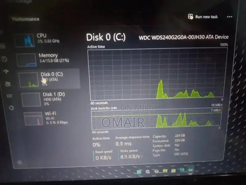 Dell Laptop i5 16GB RAM 240GB SSD 500GB HDD Windows 11