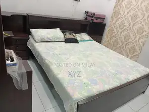 Wooden Bed with Dressing Table and Mattress