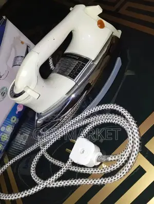 White Household Iron - Excellent Condition Home Appliance