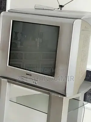 Compact 21-Inch TV with Portable Trolley Stand