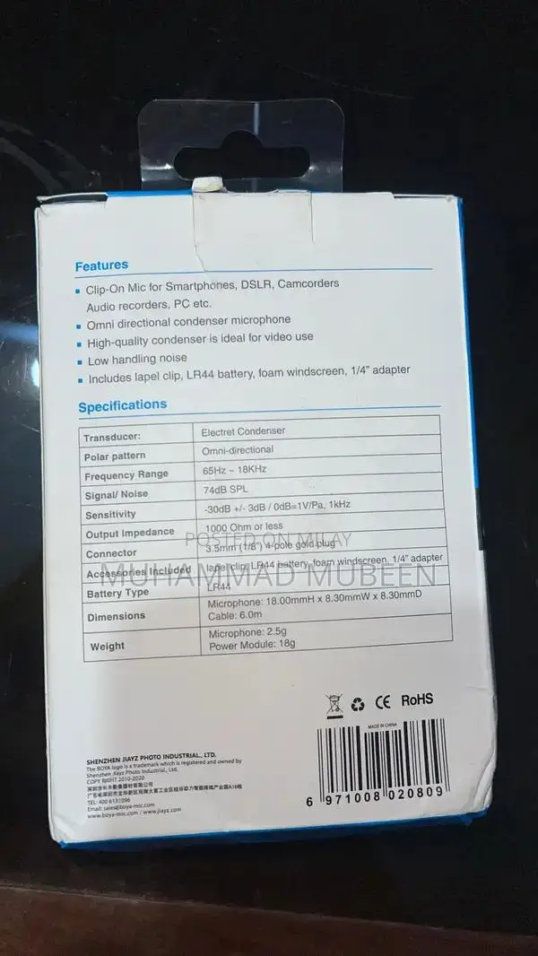 Compact Microphone with Phone and Tablet Compatibility