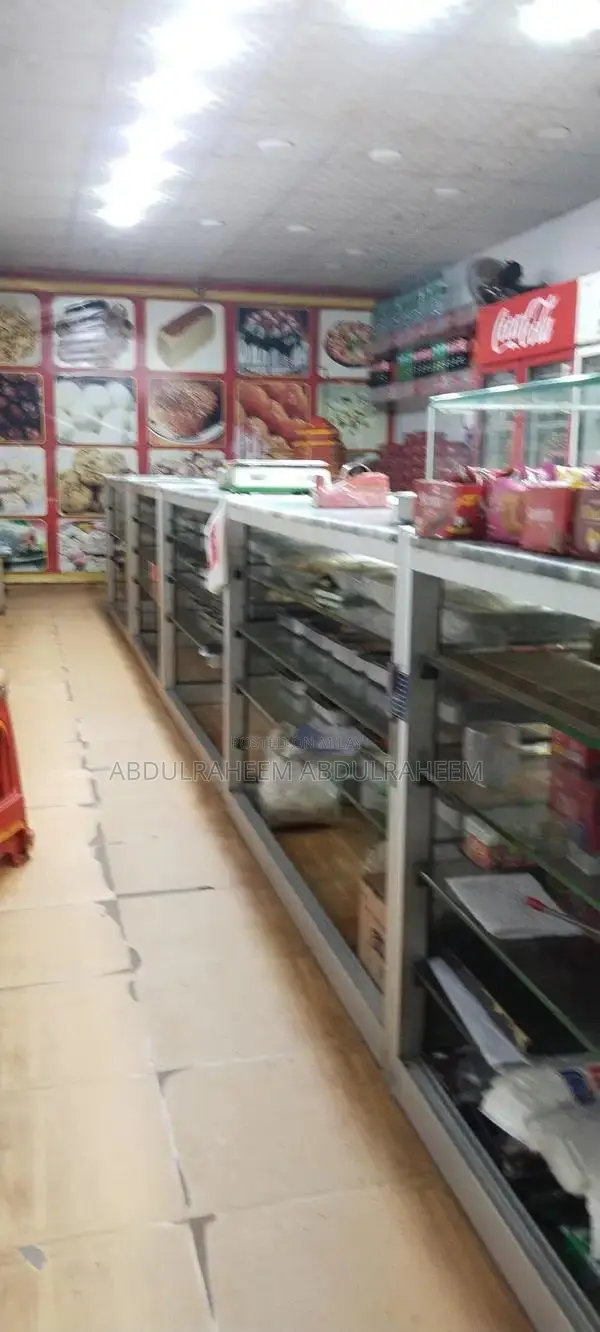 Aluminum and Glass Six-Piece Counter Set with 5-Foot Length