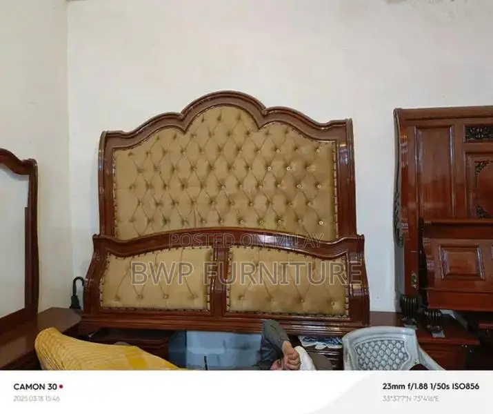 Wooden Double Bed Frame - Classic Bedroom Furniture