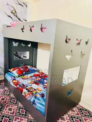 Photo - Kids Double Bed Frame with Climbing Ladder