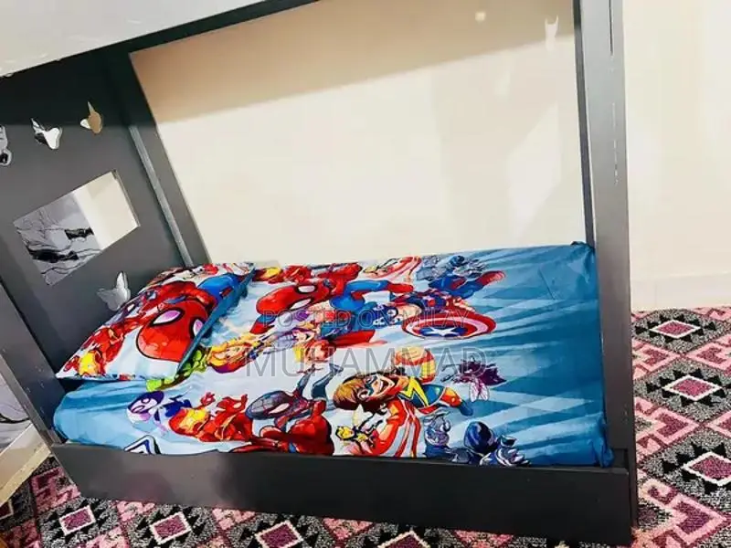 Kids Double Bed Frame with Climbing Ladder