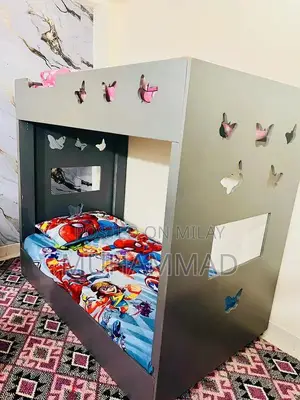 Kids Double Bed Frame with Climbing Ladder