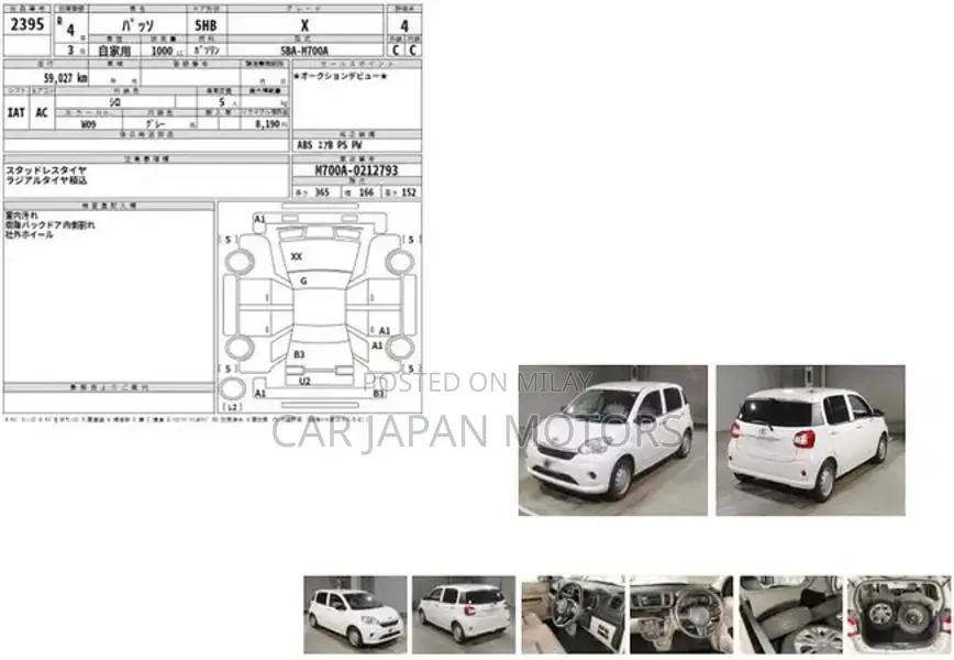 2022 Toyota Passo X L Package 4 Grade Yaris Cultus Swift Wagon R