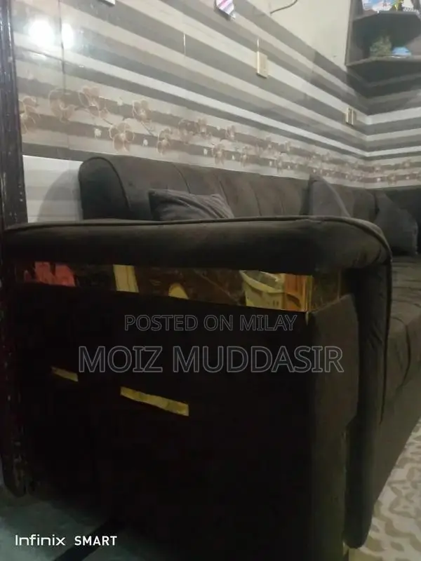 L-Shaped Dark Chocolate Brown 7-Seater Sectional Sofa with Cushions