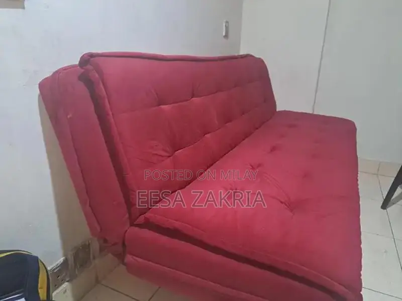 Supreme Foam Sofa Bed with Maroon Upholstery