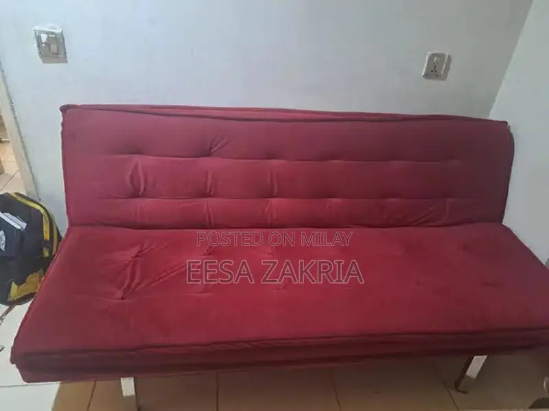 Supreme Foam Sofa Bed with Maroon Upholstery