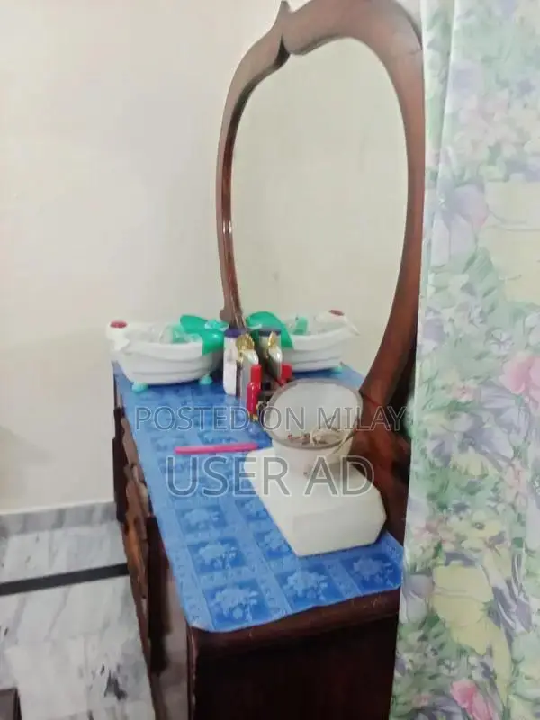 Wooden Dressing and TV Trolley Furniture Set