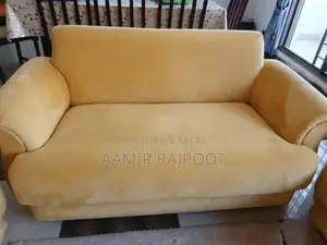 Golden 7-Seater Sofa Set with Premium Foam Cushions