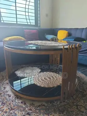 Modern Glass-Top Coffee Table with Double Surface