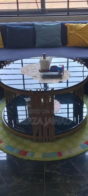 Modern Glass-Top Coffee Table with Double Surface