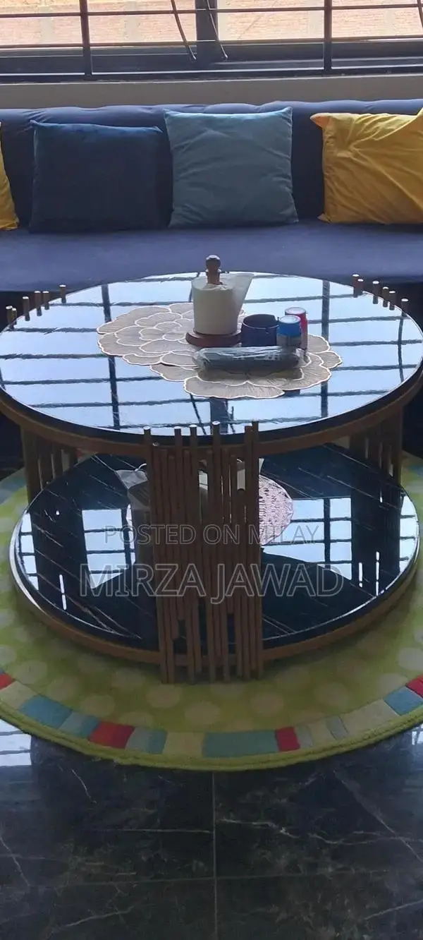 Modern Glass-Top Coffee Table with Double Surface