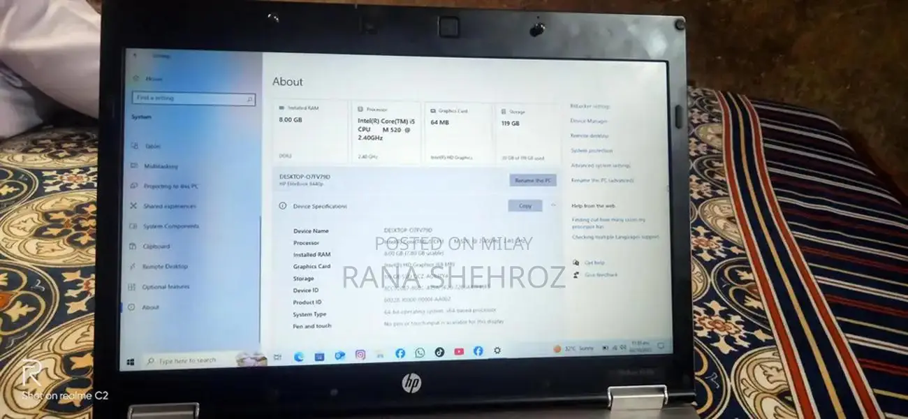 Intel Core i5 2nd Gen Laptop with SSD and Windows 10
