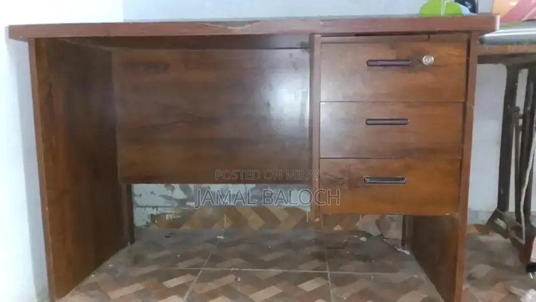 Spacious Wooden Study Table - Clean, Like-New Condition