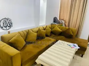 Photo - L Shape 7 Seater Modern Sofa Set