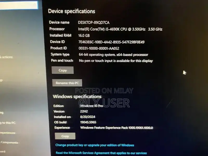 Dell Optiplex 9020 Desktop PC - Core i5 4690k, SSD