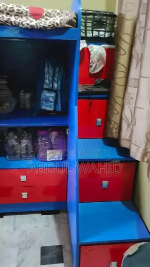 Kids Double Bed Frame with Storage Cabinets