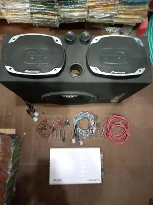 Photo - High-Performance Car Woofer Sound System with Complete Wiring