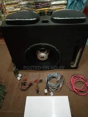 High-Performance Car Woofer Sound System with Complete Wiring