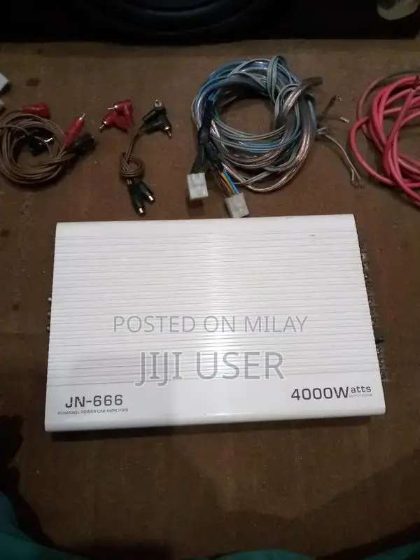 High-Performance Car Woofer Sound System with Complete Wiring