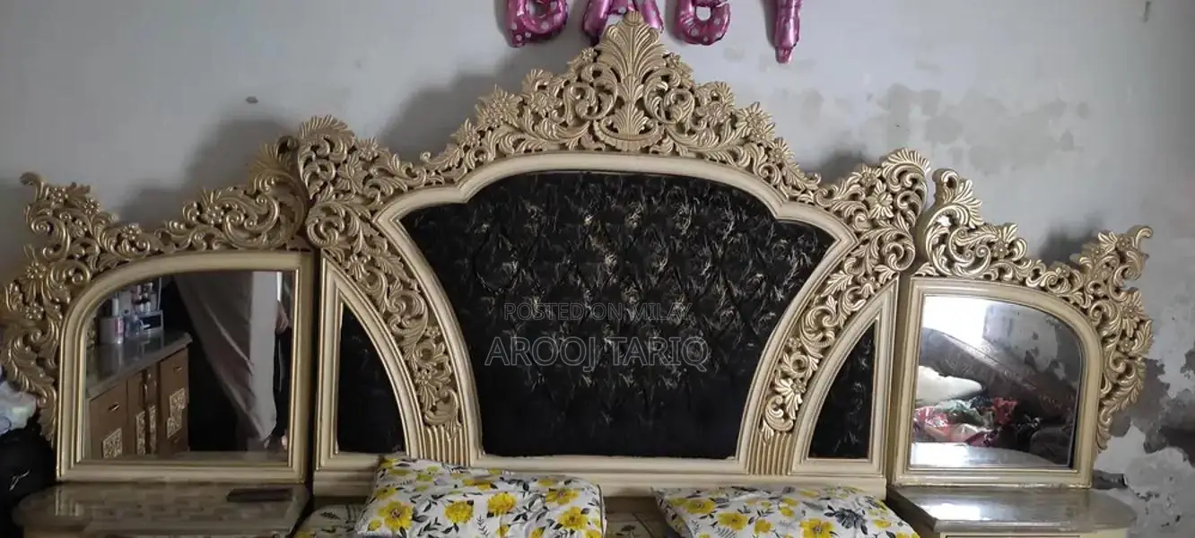 Modern Bedroom Furniture Set - Bed and Dresser Combination