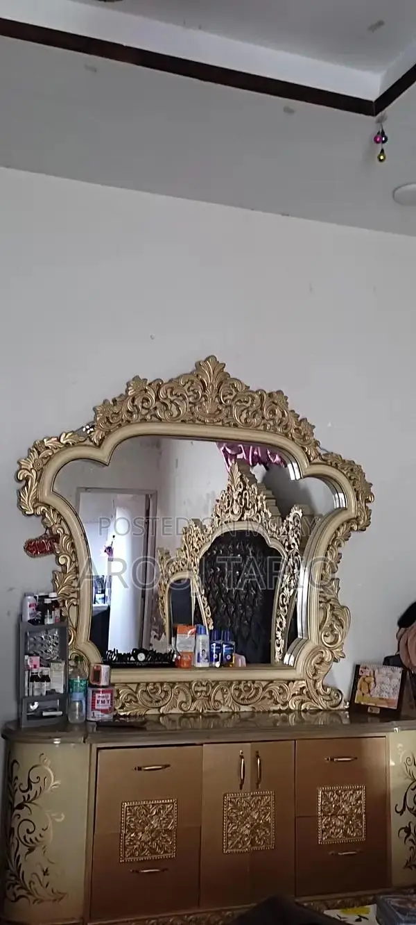 Modern Bedroom Furniture Set - Bed and Dresser Combination