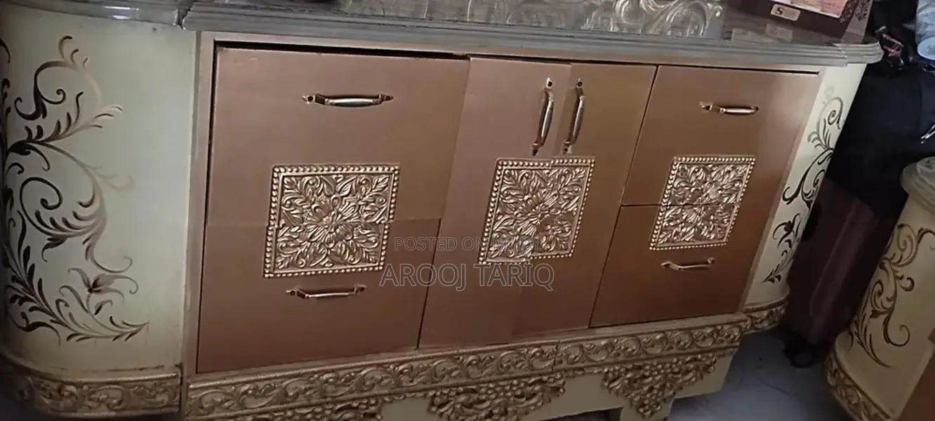 Modern Bedroom Furniture Set - Bed and Dresser Combination