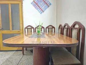 Photo - Solid Wood Dining Set with Six Matching Chairs