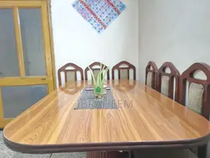 Solid Wood Dining Set with Six Matching Chairs