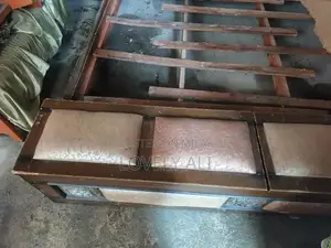 Full Size Wooden Bed and Wardrobe Set