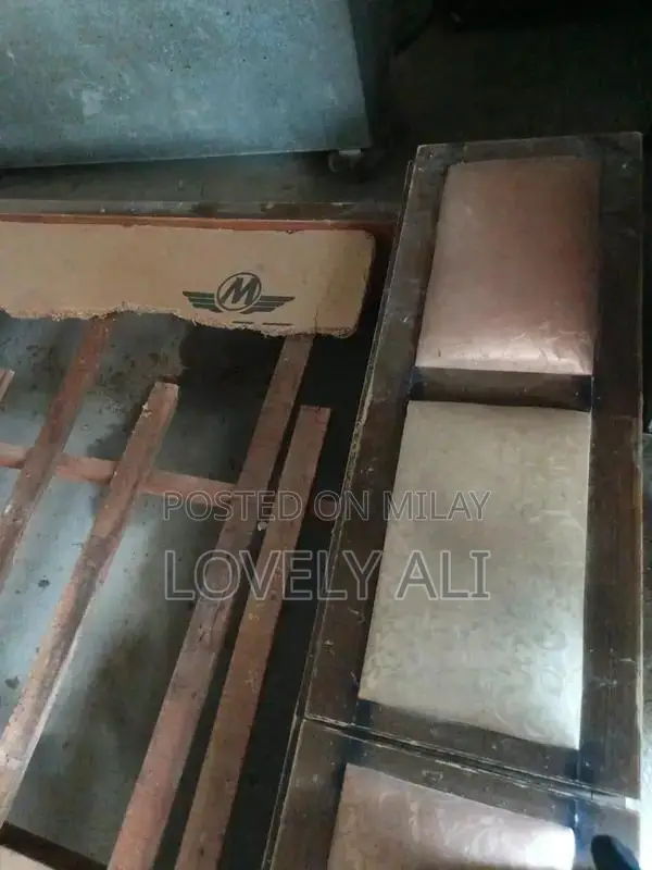 Full Size Wooden Bed and Wardrobe Set