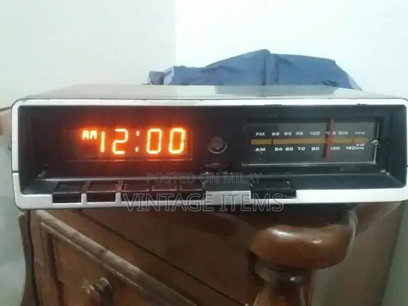 Vintage Branded Retro Radio with Digital Display Clock