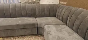 L Shaped 12 Seater Sofa Set - Spacious Towel Fabric Comfort