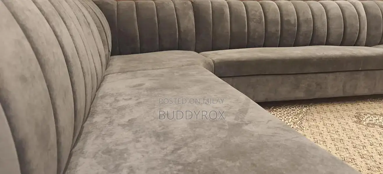 L Shaped 12 Seater Sofa Set - Spacious Towel Fabric Comfort