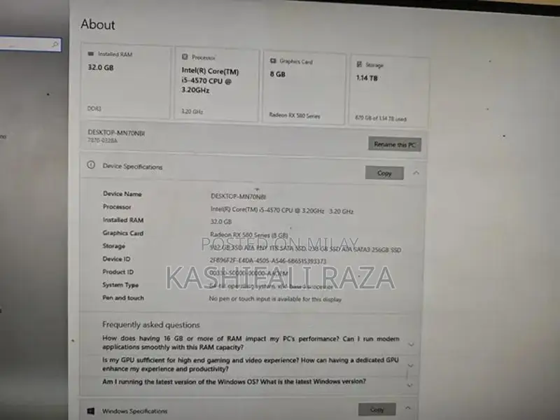 High-Performance Gaming Desktop with Core i5 and RX 580