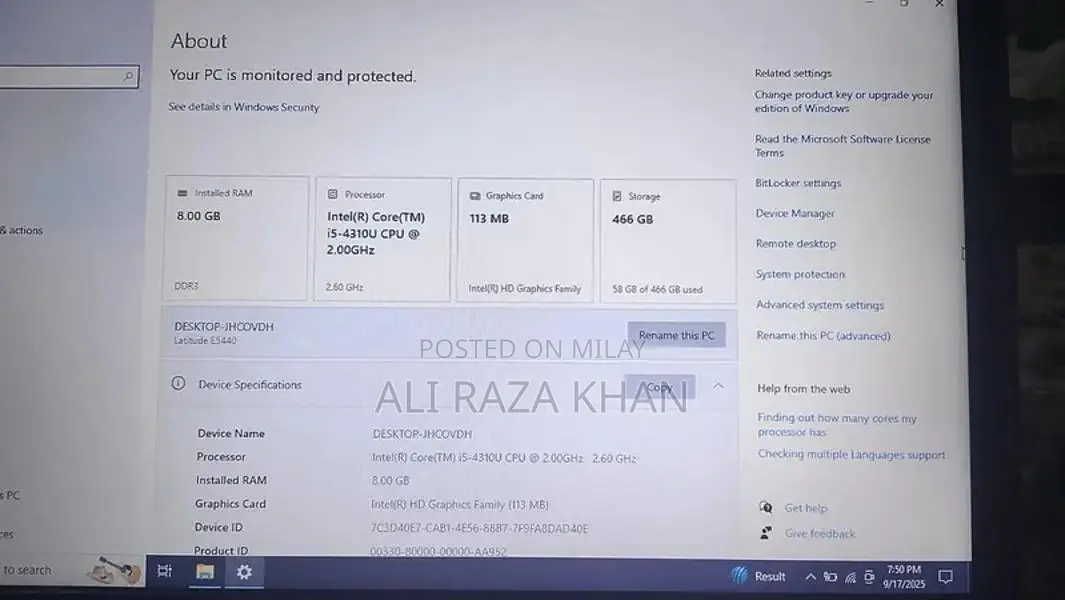 Dell Laptop i5 4th Generation 8GB RAM 512GB SSD