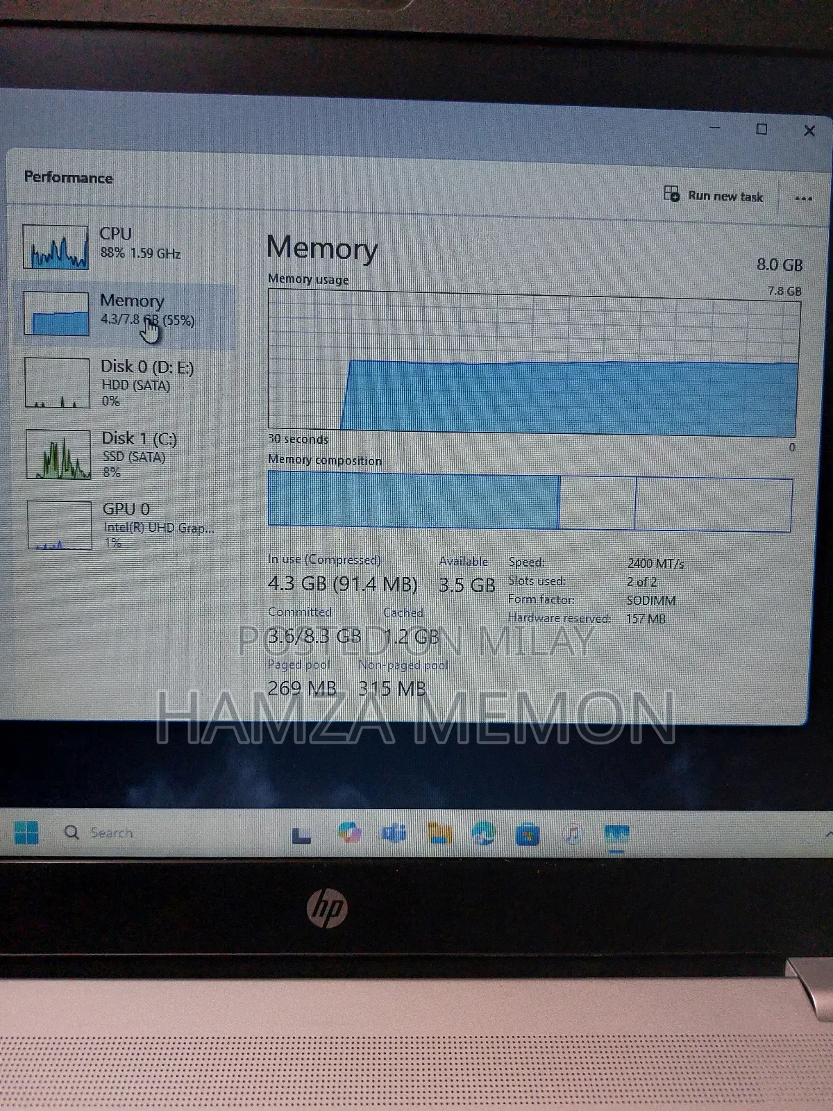 New Laptop HP ProBook 650 G4 8GB Intel Core I5 SSD 128GB