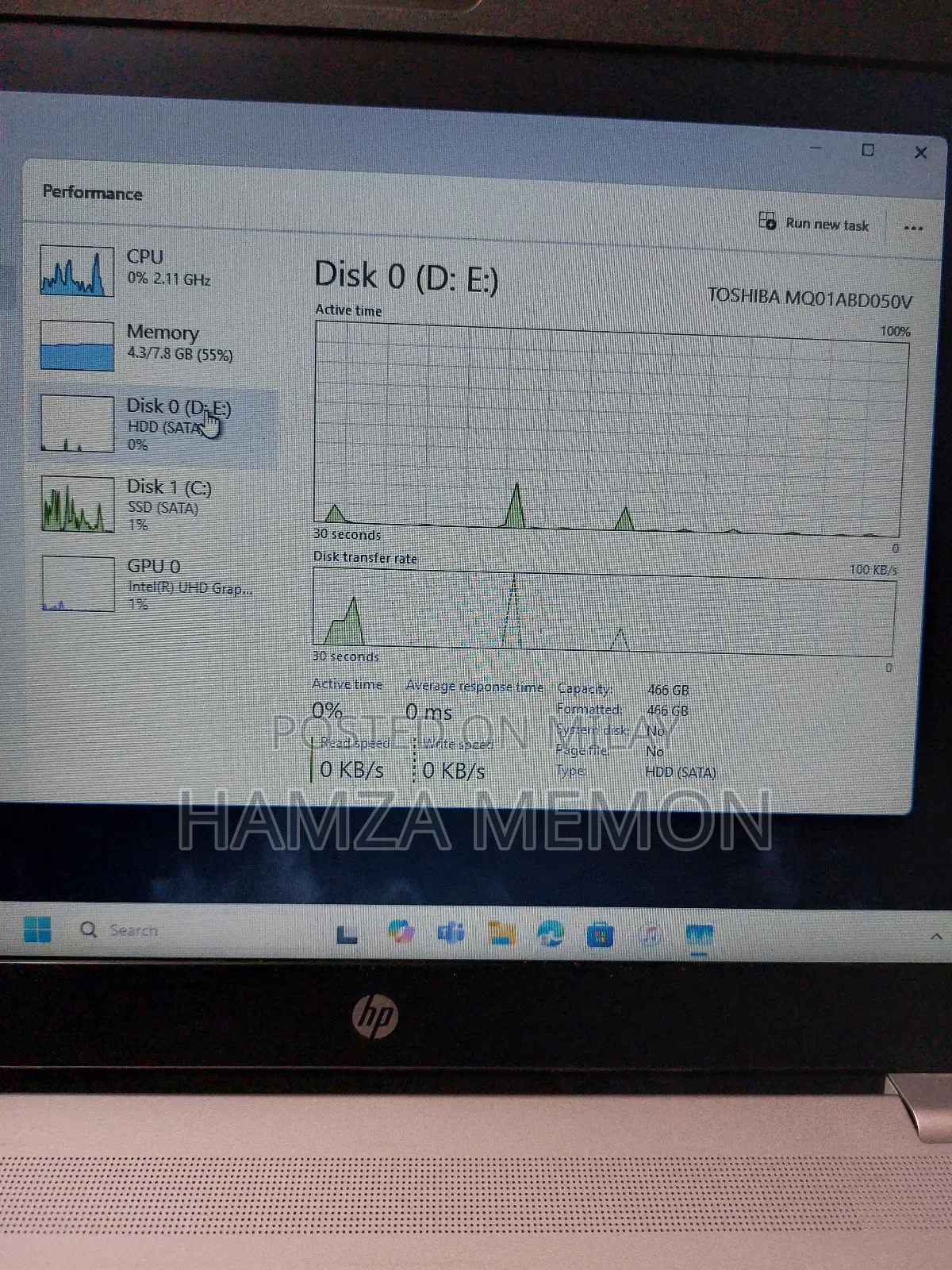 New Laptop HP ProBook 650 G4 8GB Intel Core I5 SSD 128GB