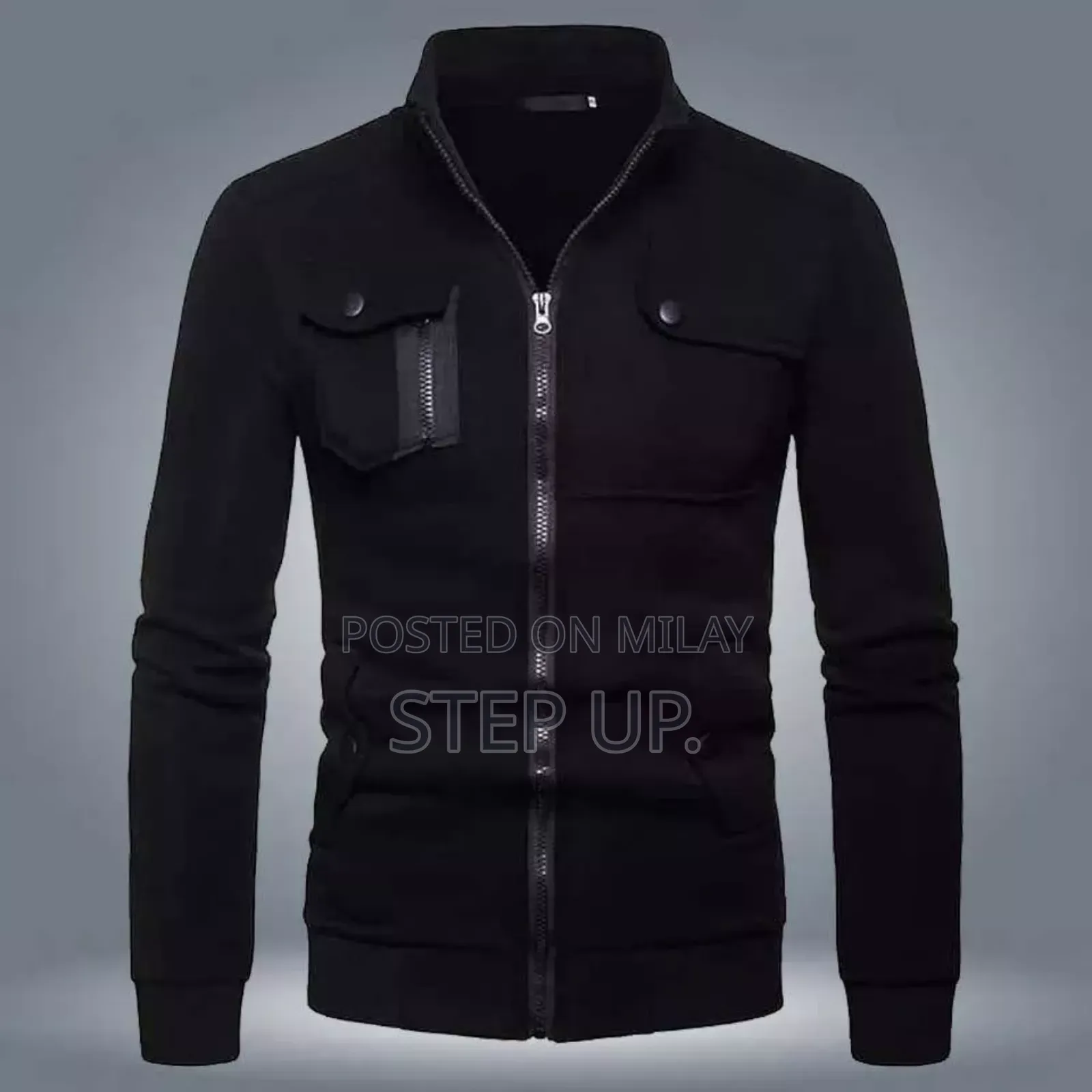 Men's Fleece Plain Bomber Jacket